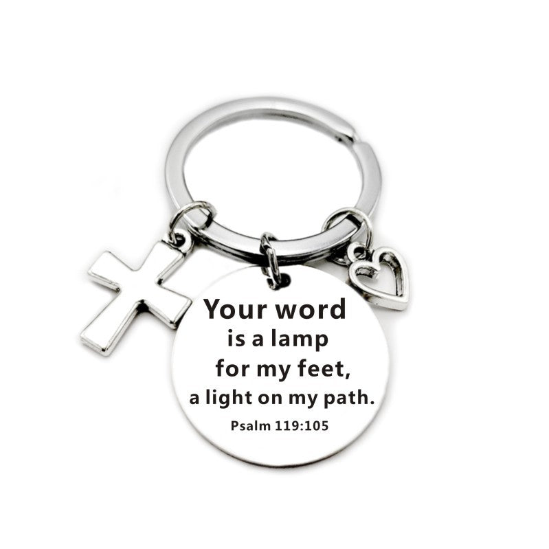 Christian Bible Scripture Charms Keychain