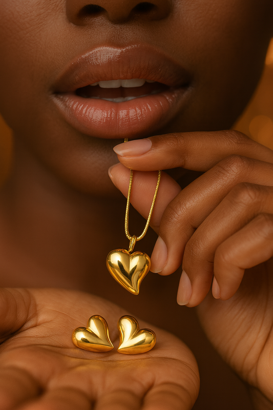 Parure coeur or pureté