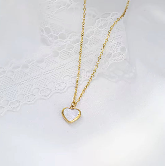 Parure Cœur Beige