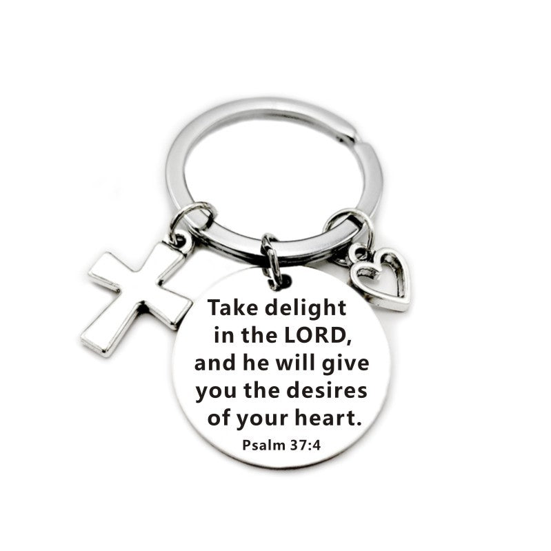 Christian Bible Scripture Charms Keychain