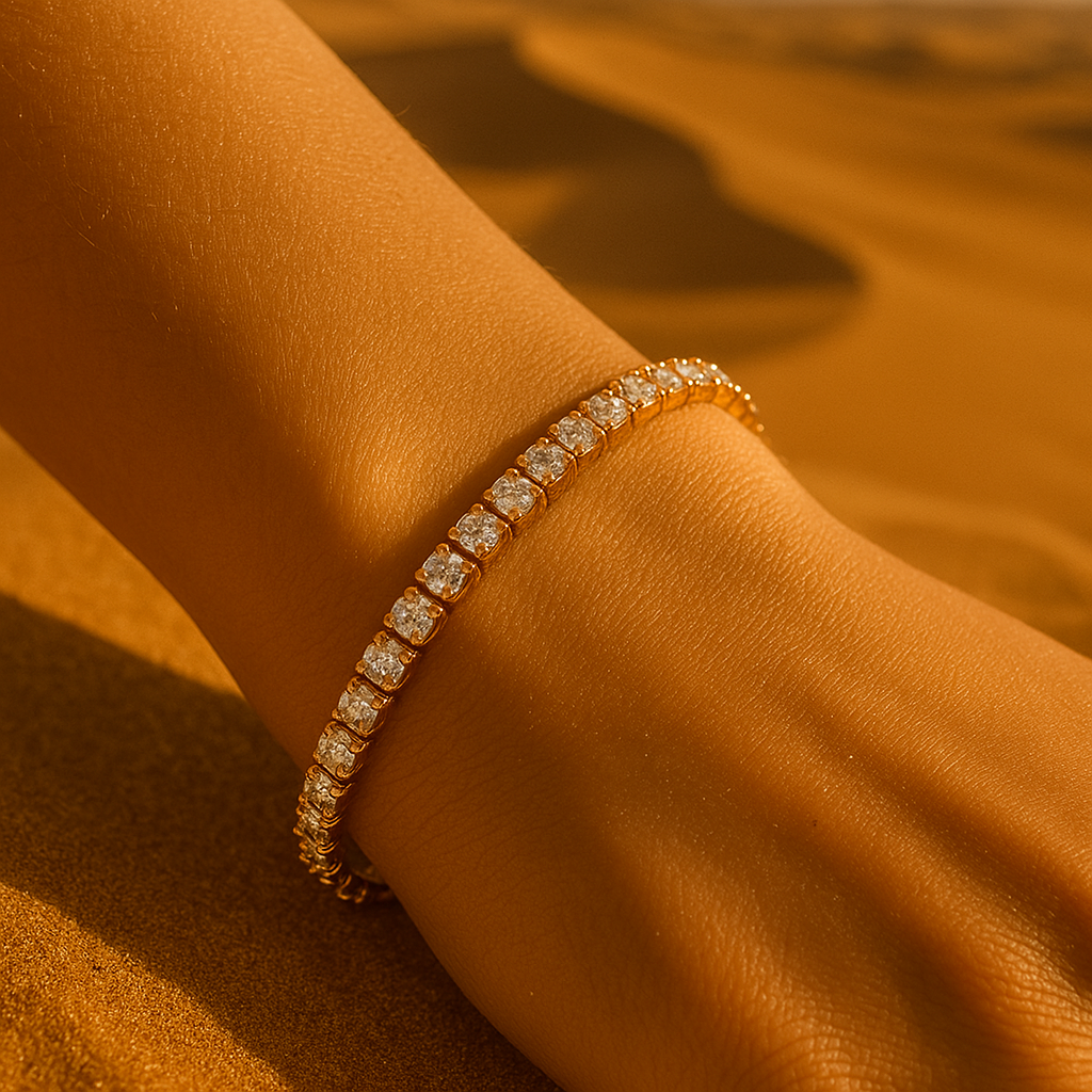 Bracelet tenis Doré