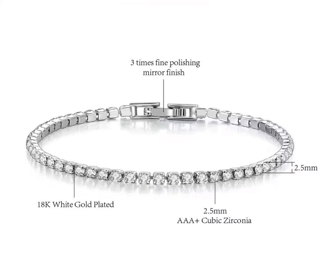 Bracelet Tennis Argenté