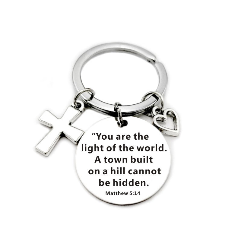 Christian Bible Scripture Charms Keychain