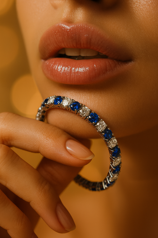 Bracelet tenis bleu