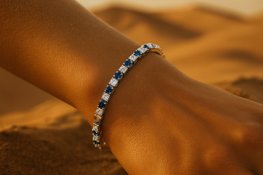 Bracelet tenis bleu