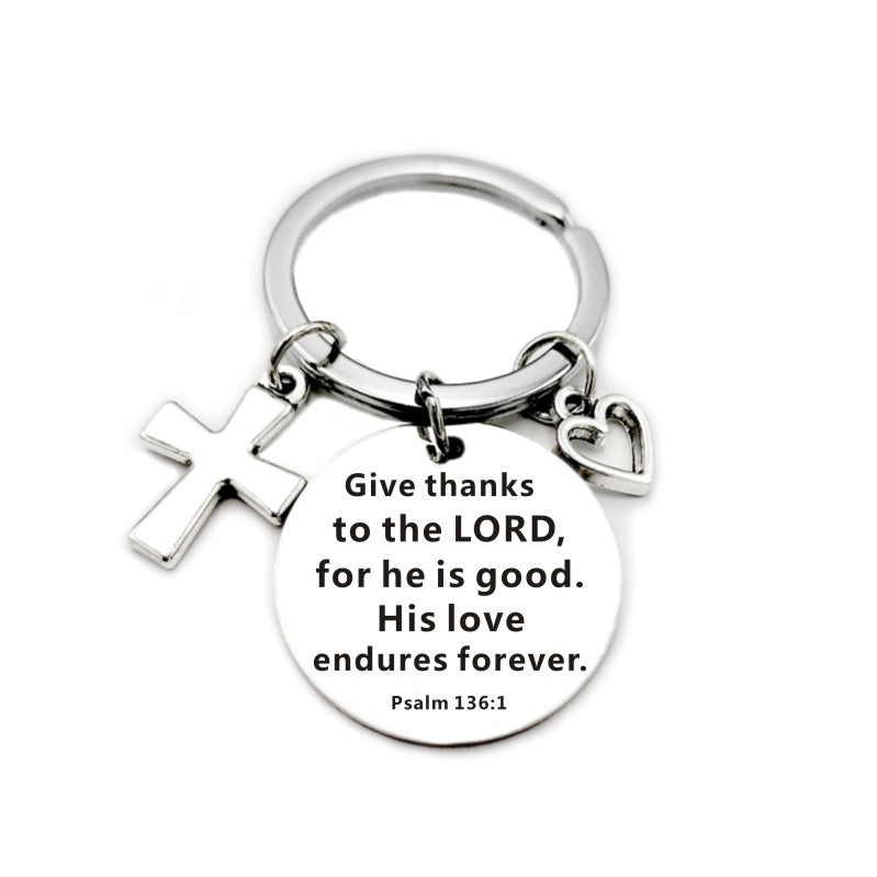 Christian Bible Scripture Charms Keychain
