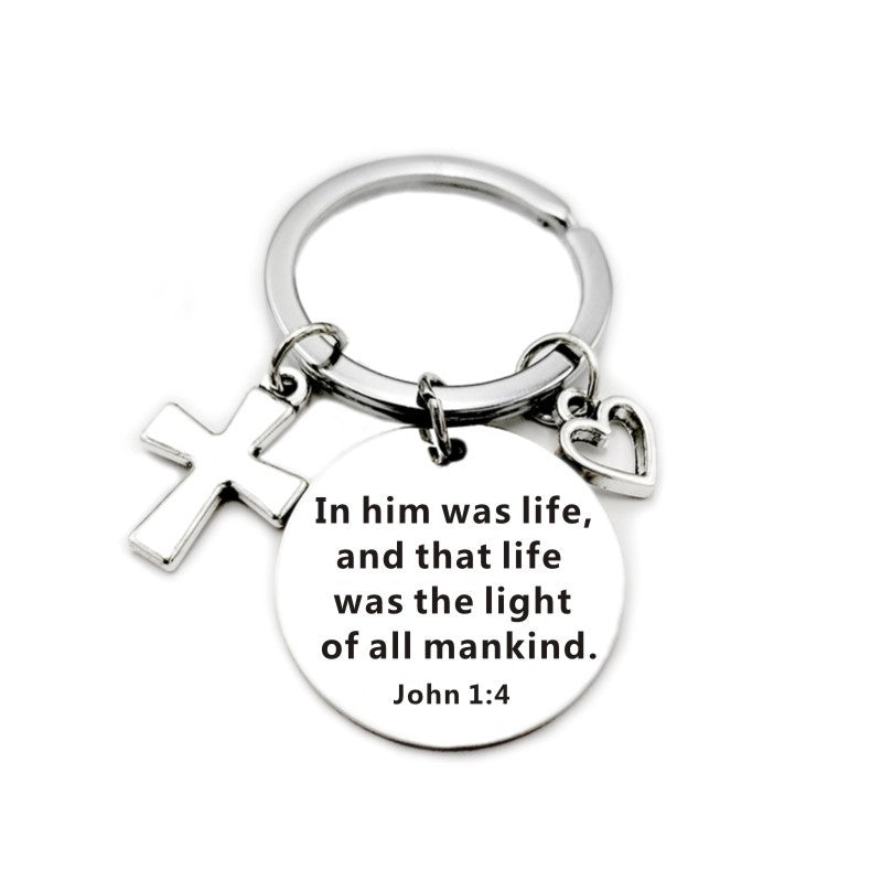Christian Bible Scripture Charms Keychain