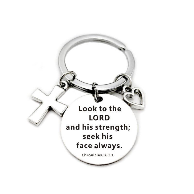 Christian Bible Scripture Charms Keychain
