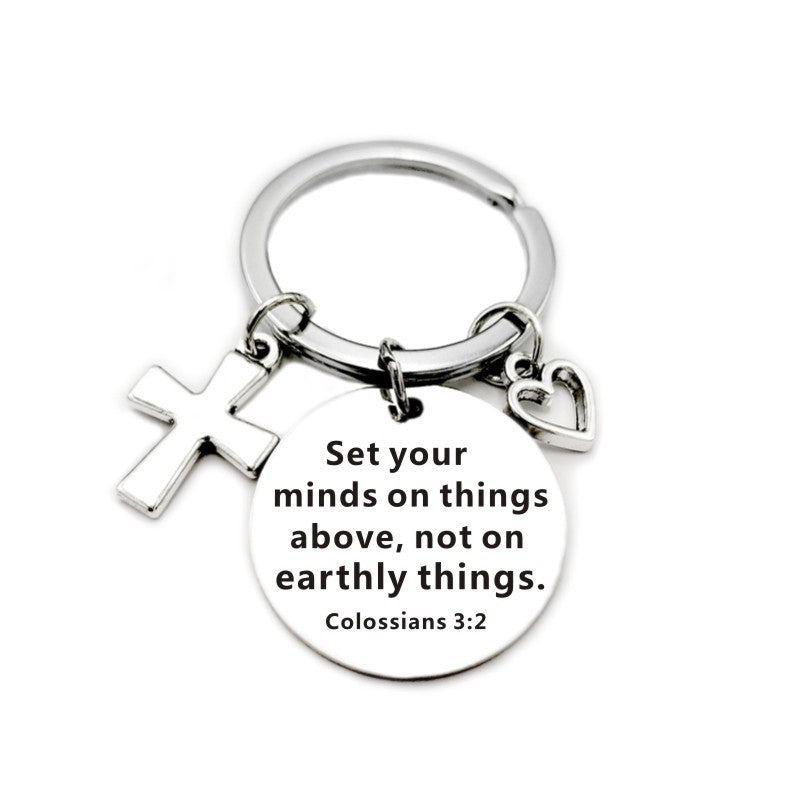 Christian Bible Scripture Charms Keychain