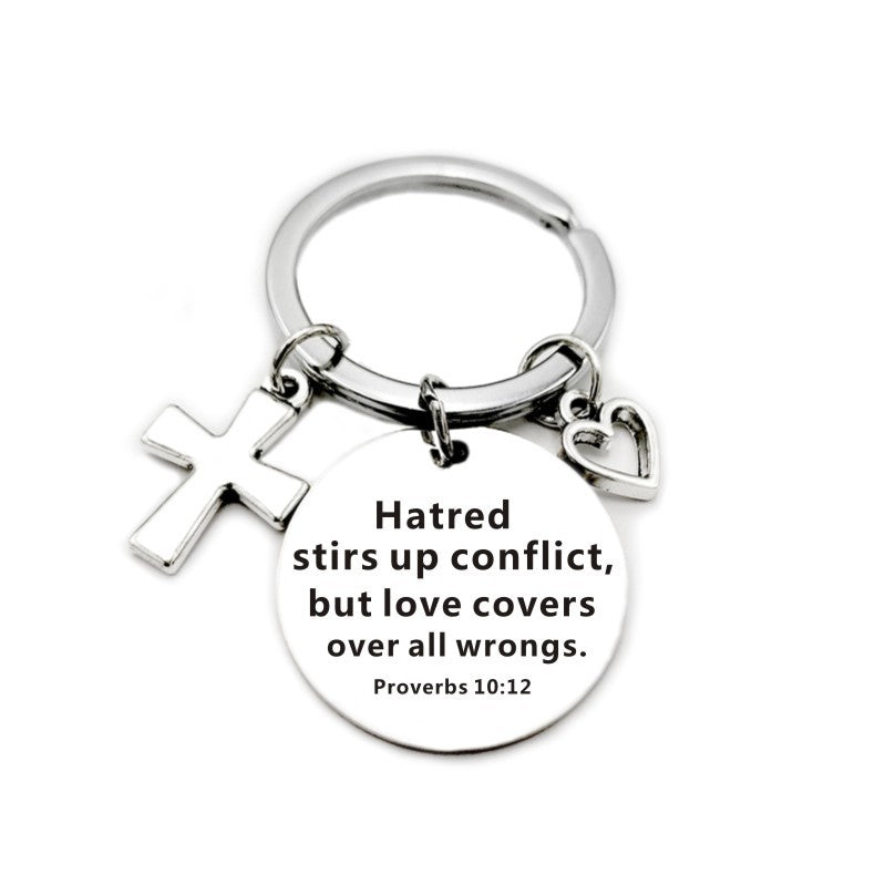Christian Bible Scripture Charms Keychain