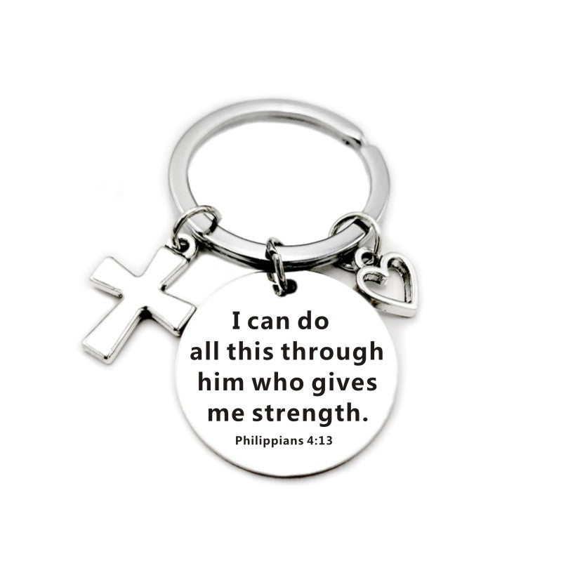 Christian Bible Scripture Charms Keychain