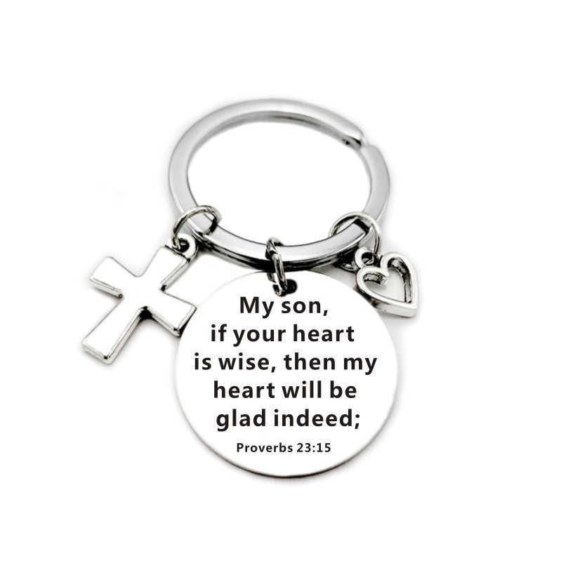 Christian Bible Scripture Charms Keychain