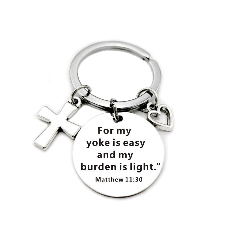 Christian Bible Scripture Charms Keychain