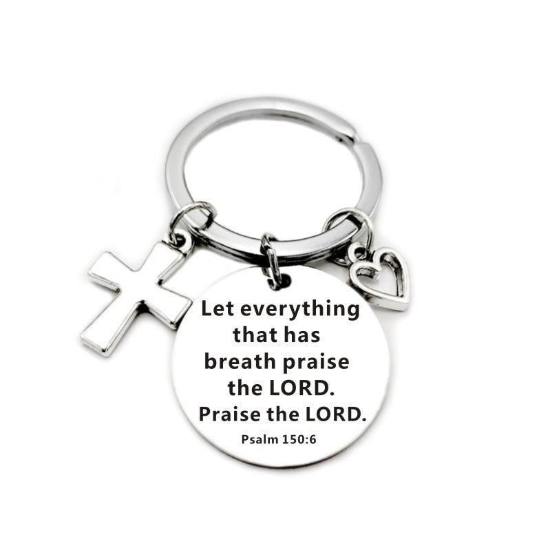 Christian Bible Scripture Charms Keychain