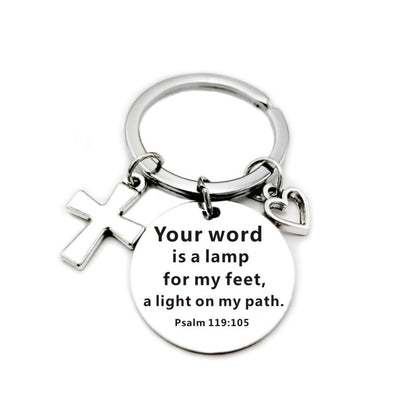 Christian Bible Scripture Charms Keychain
