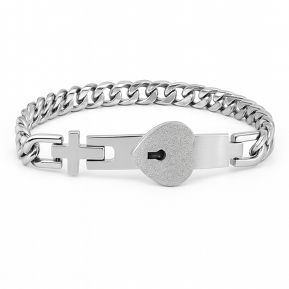 Bracelet Couple Cadenas & Clé Tu détiens la clé de mon cœur