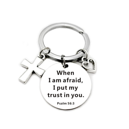 Christian Bible Scripture Charms Keychain