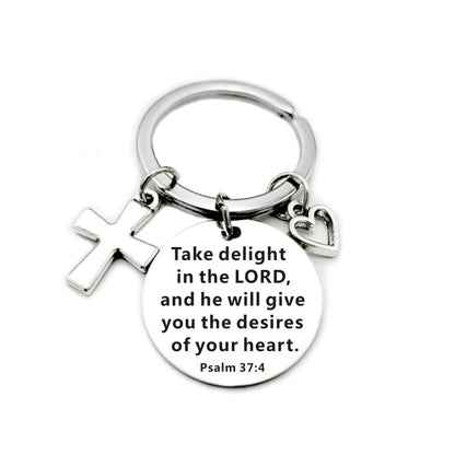 Christian Bible Scripture Charms Keychain