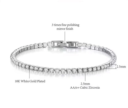 Bracelet Tennis Argenté