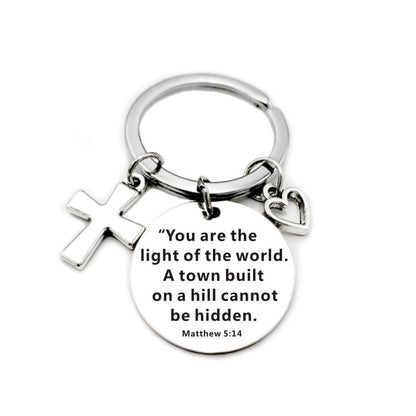 Christian Bible Scripture Charms Keychain