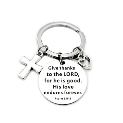 Christian Bible Scripture Charms Keychain