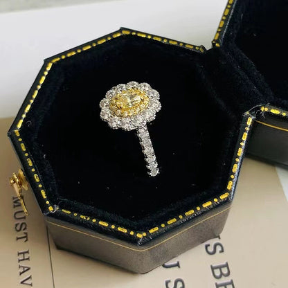 Oval Diamond Chic,Yellow Diamond Ring
