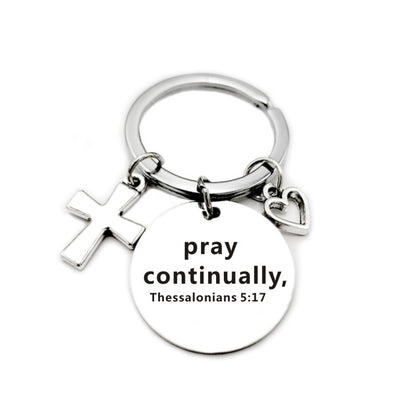 Christian Bible Scripture Charms Keychain