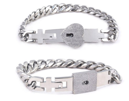 Bracelet Couple Cadenas & Clé Tu détiens la clé de mon cœur