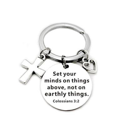 Christian Bible Scripture Charms Keychain
