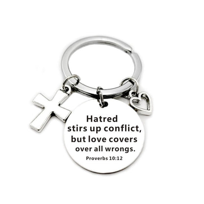 Christian Bible Scripture Charms Keychain