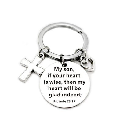 Christian Bible Scripture Charms Keychain