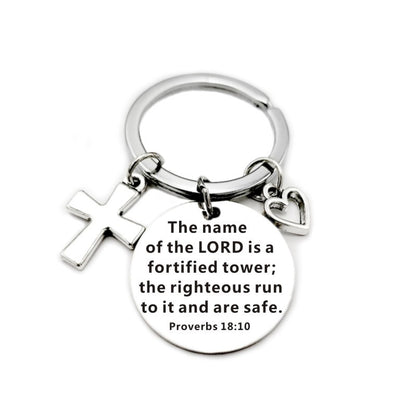 Christian Bible Scripture Charms Keychain