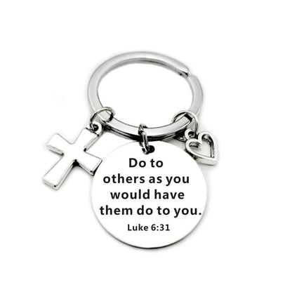 Christian Bible Scripture Charms Keychain