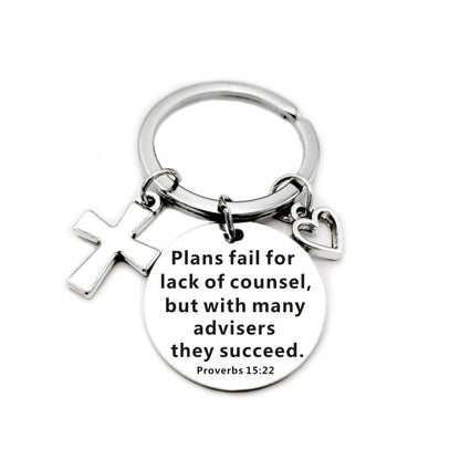 Christian Bible Scripture Charms Keychain