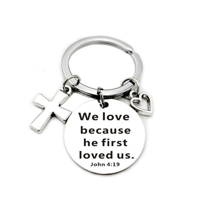 Christian Bible Scripture Charms Keychain