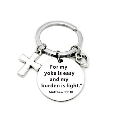 Christian Bible Scripture Charms Keychain