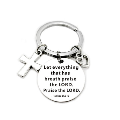 Christian Bible Scripture Charms Keychain